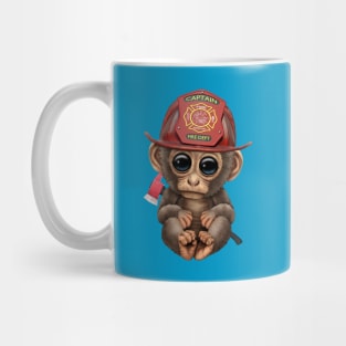 Cute Baby Monkey Firefighter Mug